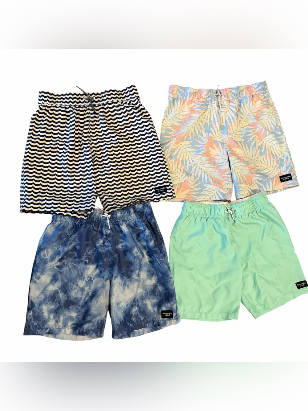Abercrombie & Fitch Kids Boy’s Youth Swim Trunks Shorts Lot of 4 Size 13 / 14